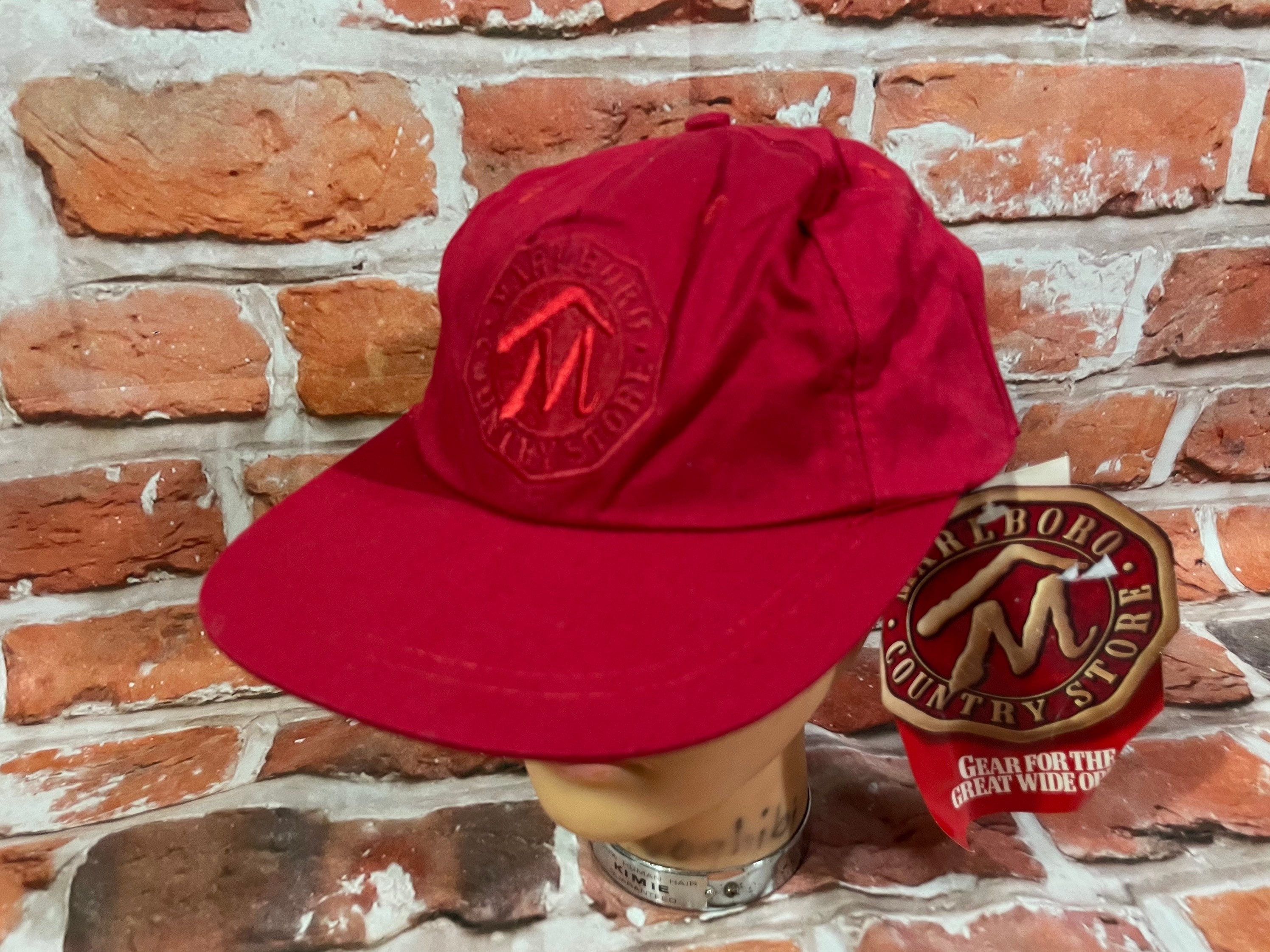 Vintage 90s Deadstock Marlboro Country Store Strapback Dad Hat