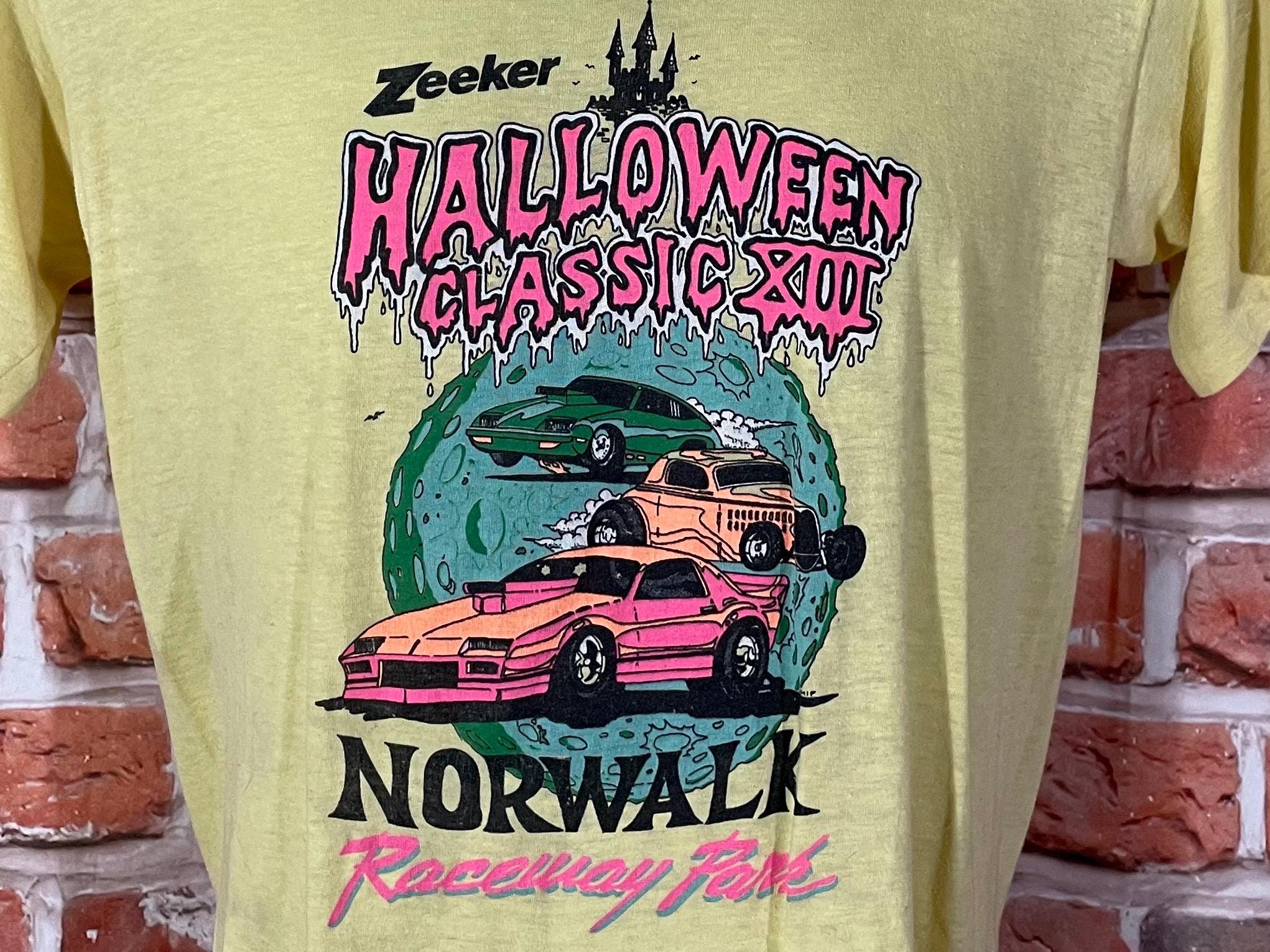 Vintage 80s Norwalk Halloween Classic Drag Racing Shirt