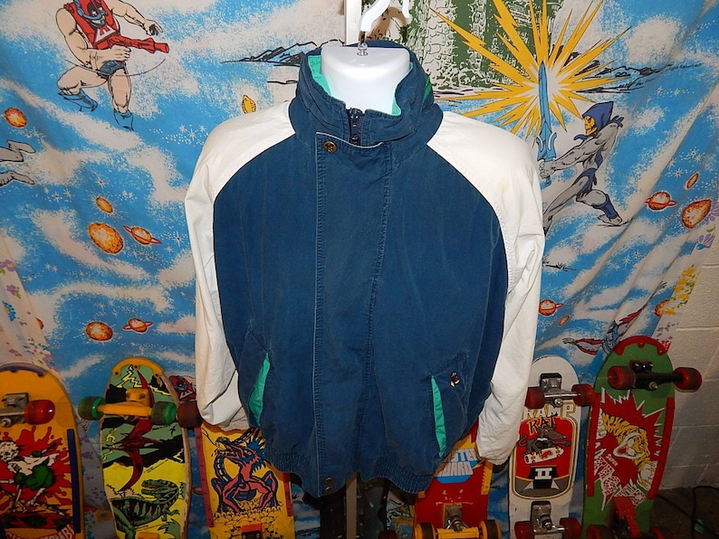 mickey mouse nautica full zip coat sz L vintage 90s Mickey /& Co Tommy Hilfiger inspired sailing jacket
