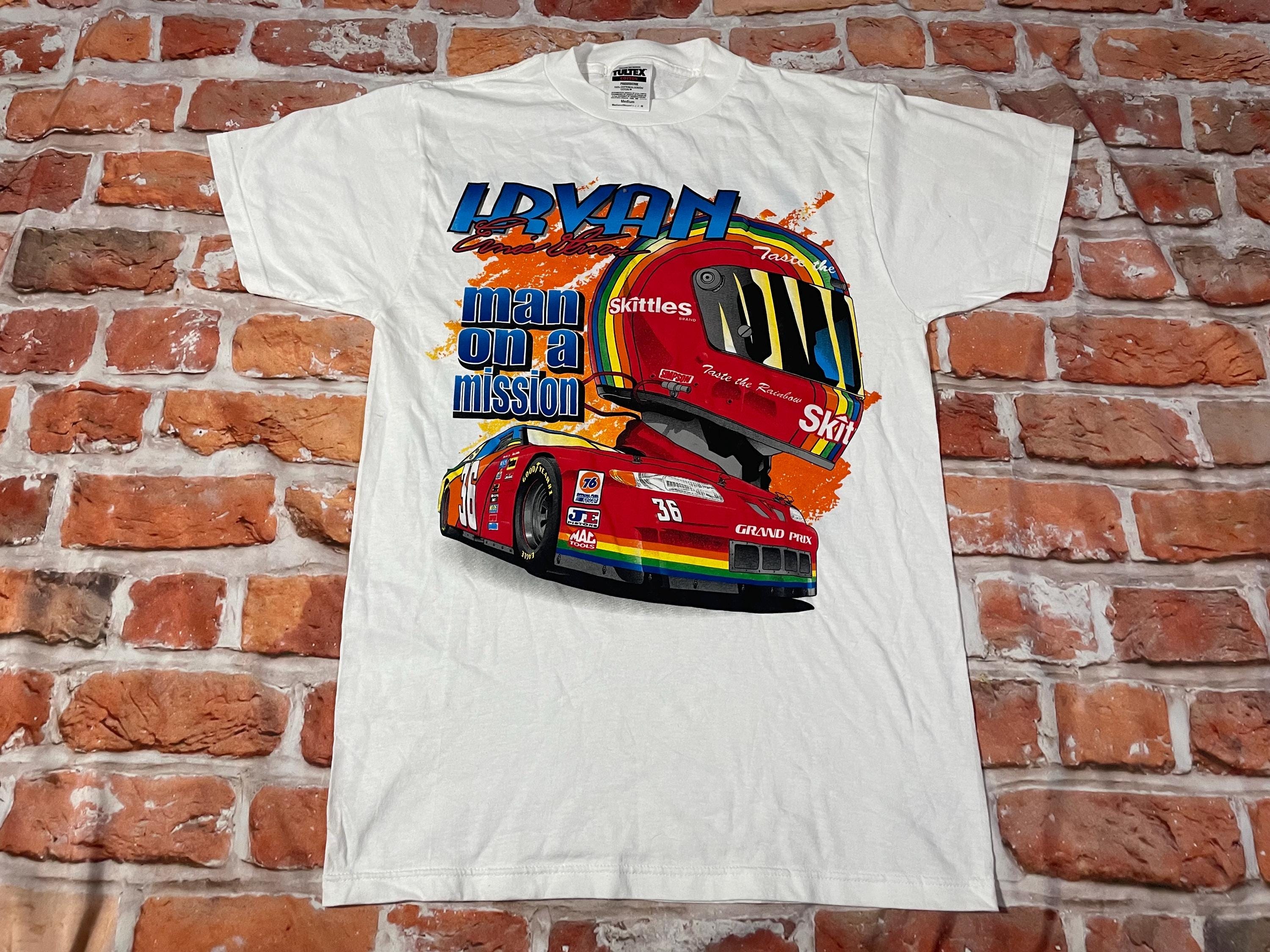 Vintage Ernie Irvan Skittles Racing 90s Shirt - Sz M - Nascar 