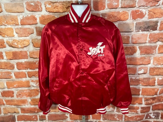 Vintage 90s Jolt Cola Satin Bomber Jacket Sz XL Grunge - Etsy