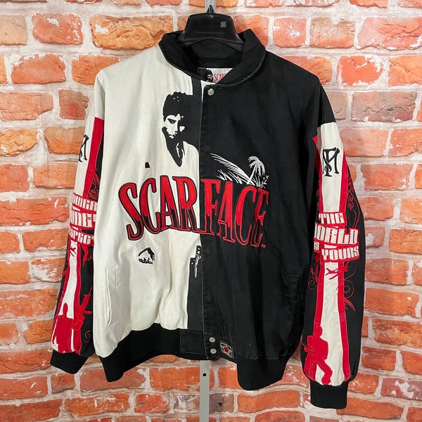 vintage Jeff Hamilton Scarface racing jacket - sz 4XL - JH Design y2k hip hop Tony Montana