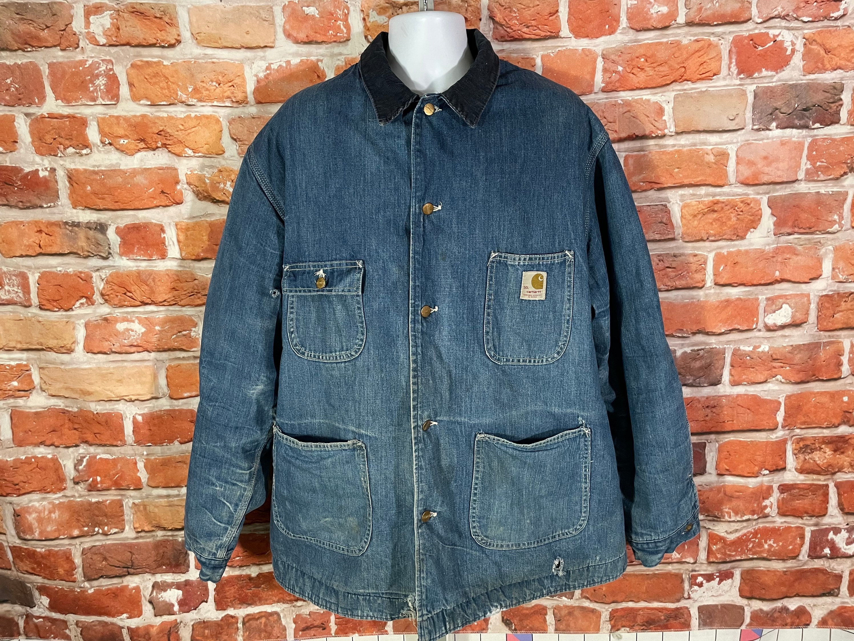 Denim Carhartt Jacket - Etsy