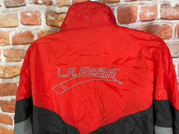 vintage LA GEAR windbreaker jacket - sz L - 80s 9… - image 4