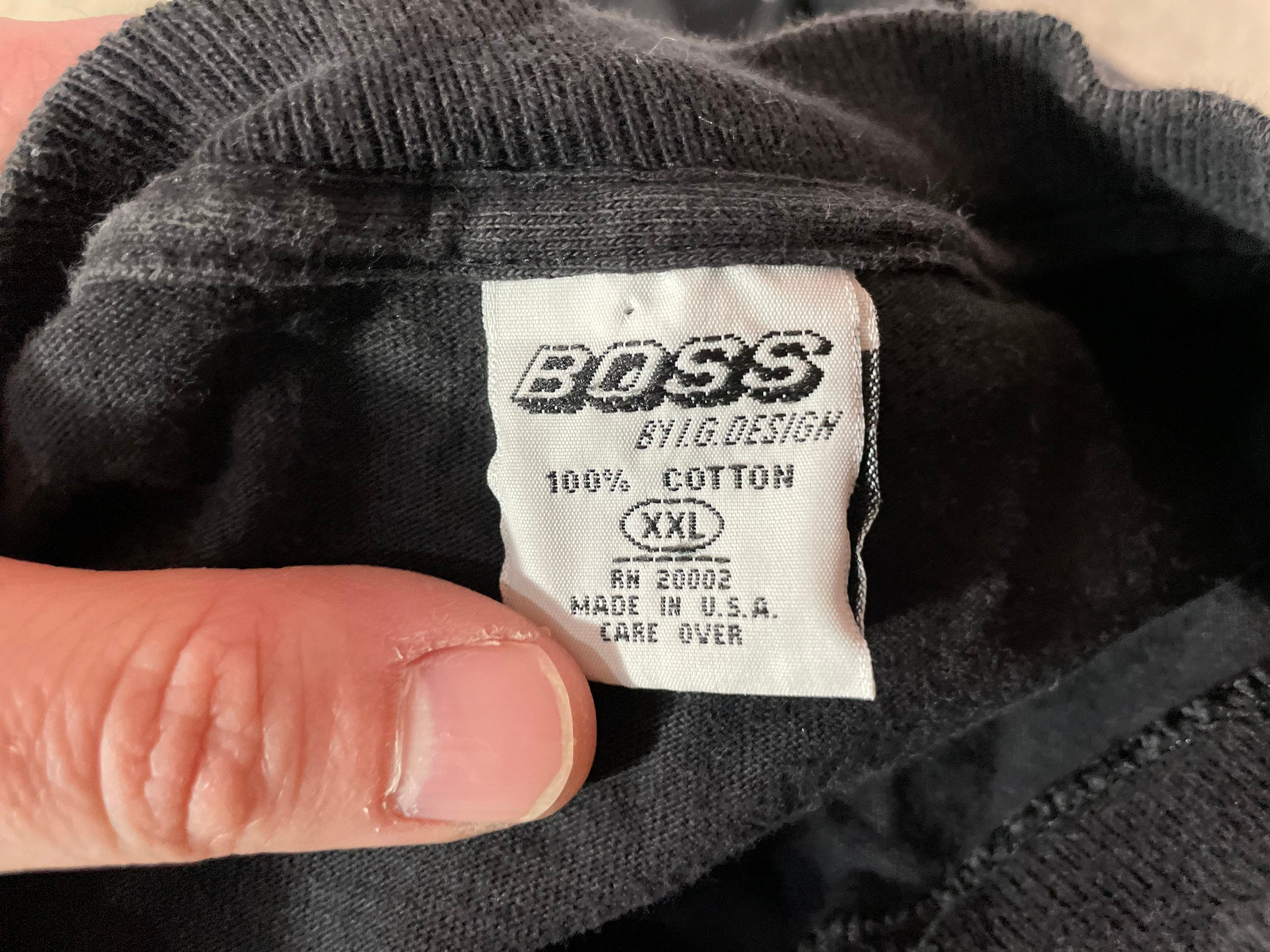 Vintage 90s Boss Big Logo Shirt - Sz 2XL - Hip Hop Grunge Vintage 90s Boss Big Logo Shirt - Sz 2XL - Hip Hop Grunge
