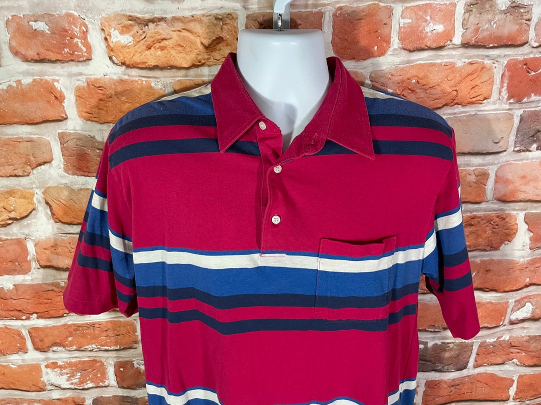 Vintage 90’s long sleeve pink striped polo top