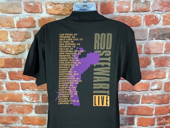 deadstock 90s vintage Rod Stewart tour shirt - sz… - image 2