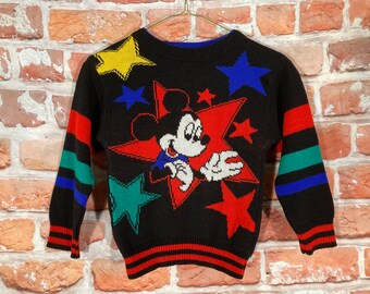 Vintage 80s Rainbow Acrylic Mickey 