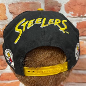 Vintage 90s Pittsburgh Steelers Eastport Snapback Hat W Back