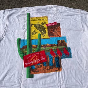 Vintage Marlboro Country Store Rodeo Shirt - Sz XL - 90s Pocket