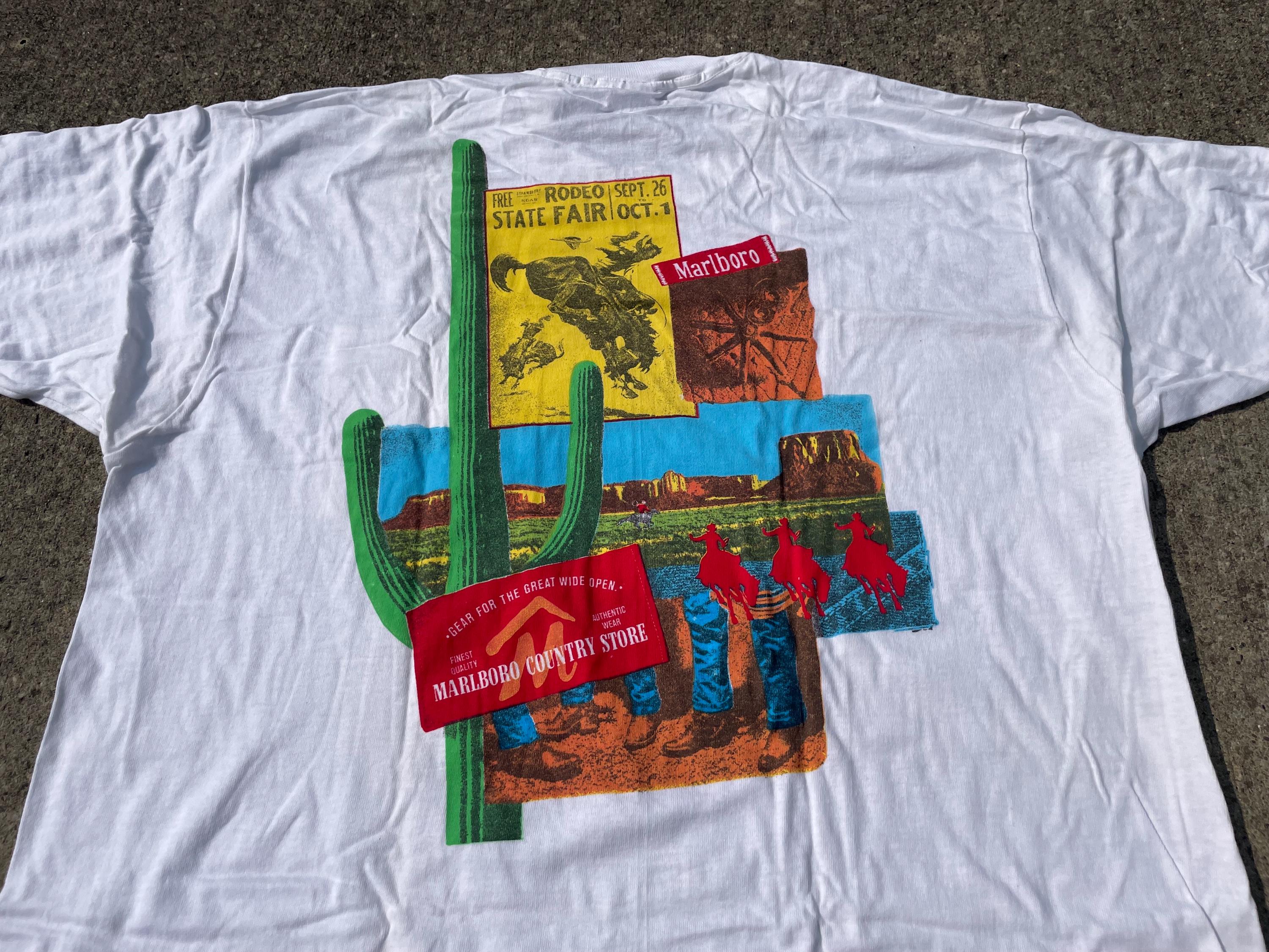 Vintage Marlboro Country Store Rodeo Shirt - Sz XL - 90s Pocket
