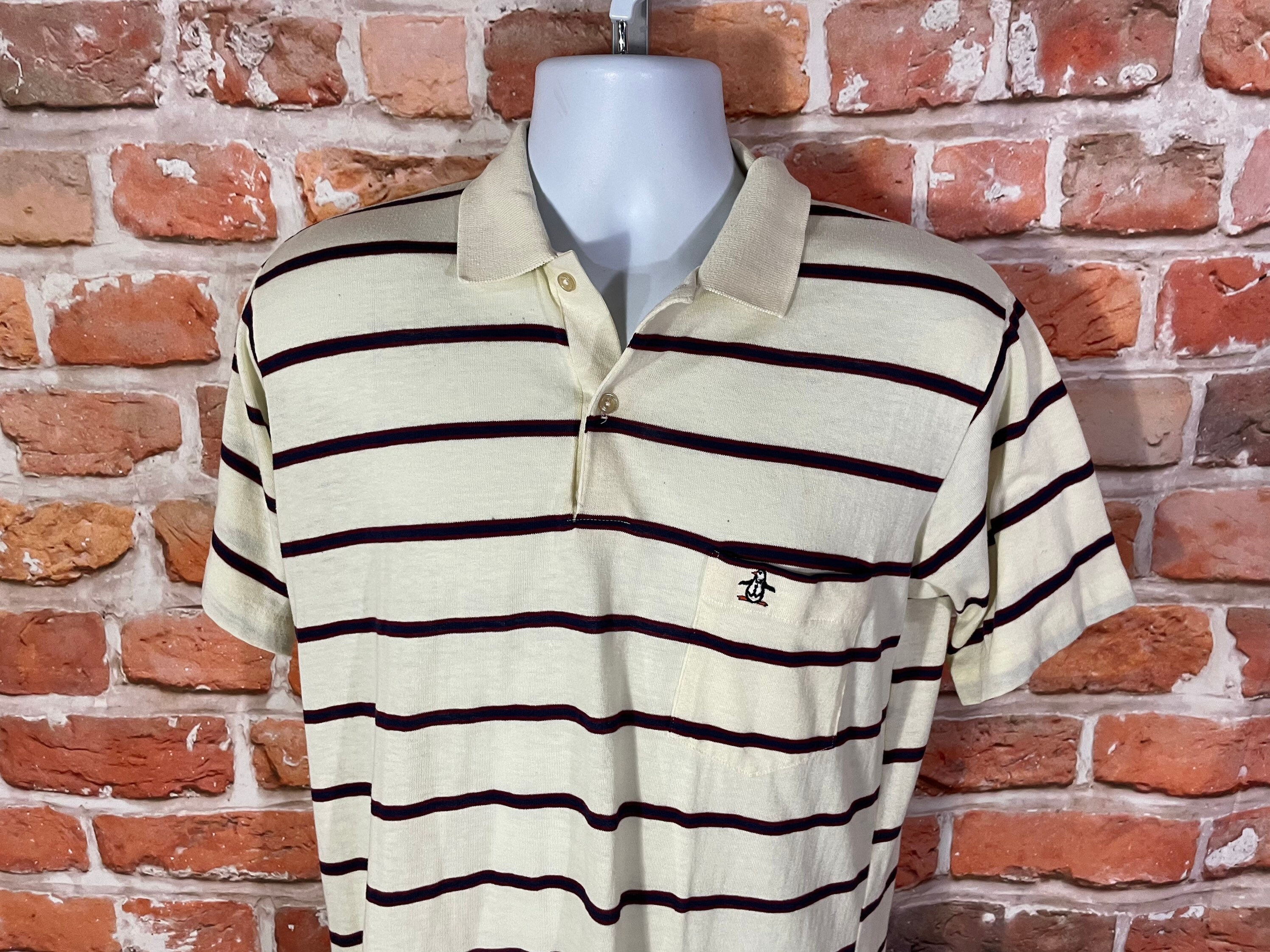 Original Penguin - Authenticated Polo Shirt - Cotton Blue Striped for Men, Never Worn