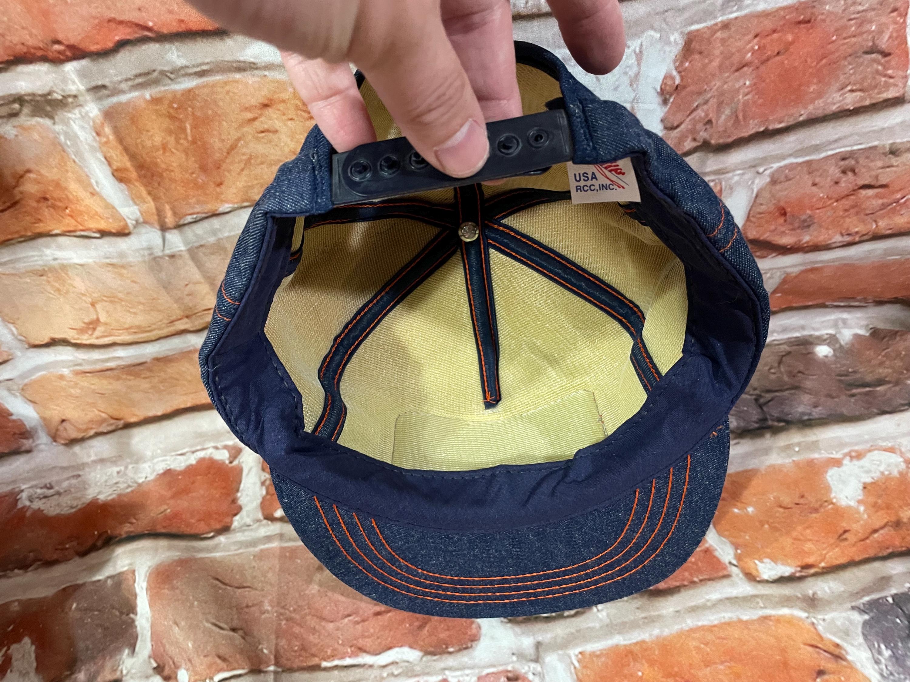 Vintage Atlas Industrial Contractors Denim Foam Trucker Snapback