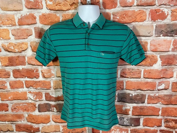 vintage 70s 80s striped Ocean Pacific polo shirt … - image 1