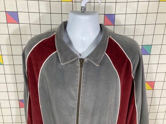 vintage 70s 80s velour track jacket - sz L - emo … - image 4