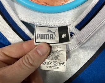 Vintage 90s Puma Soccer Jersey Sz M Wave Stripe Funky Grunge