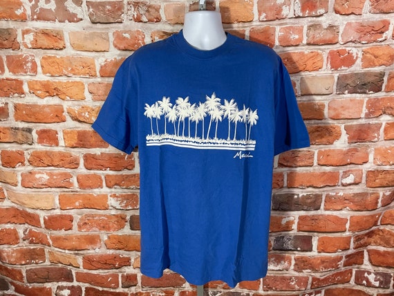 vintage 80s 90s Maui palm tree shirt - sz XL - si… - image 1