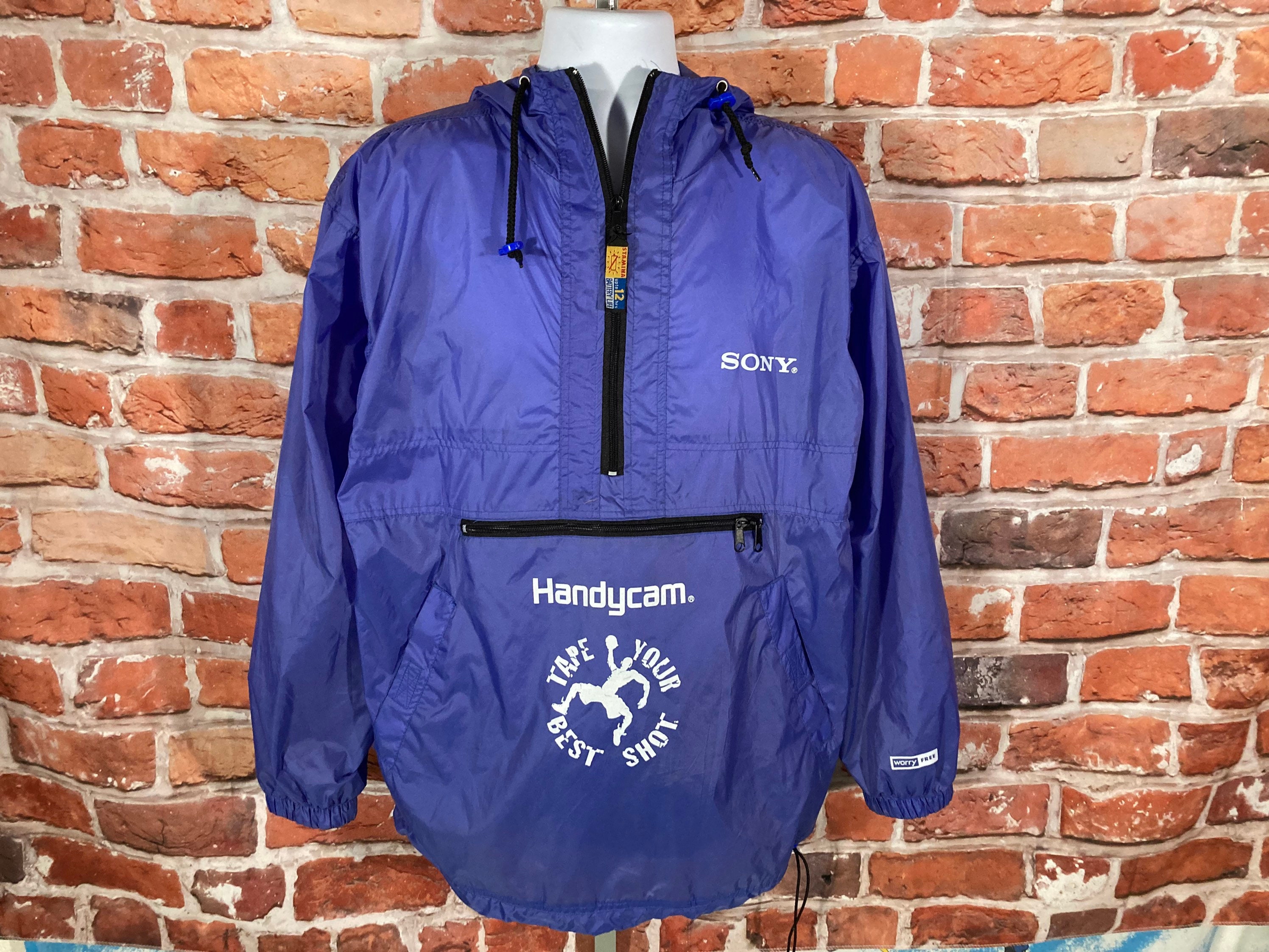 Vintage 90s Sony Handycam Promo Pullover Windbreaker Jacket Vintage 90s Sony Handycam Promo Pullover Windbreaker Jacket