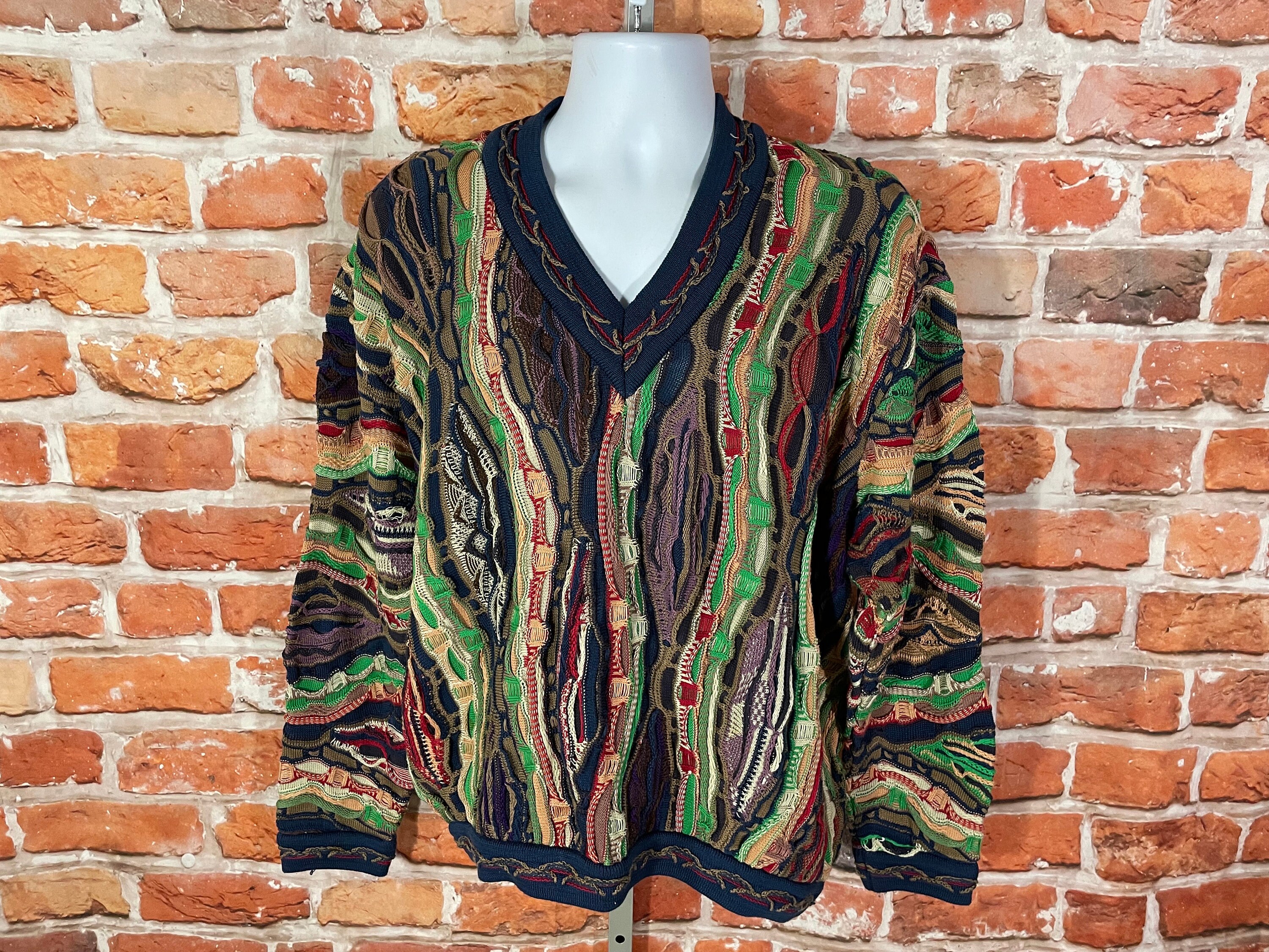 Authentic Coogi Vintage 90s Textured Knit Sweater - Sz M Authentic Coogi Vintage 90s Textured Knit Sweater - Sz M