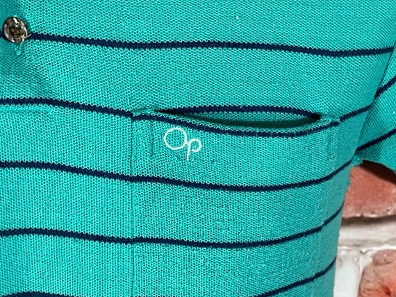 vintage 70s 80s striped Ocean Pacific polo shirt … - image 3