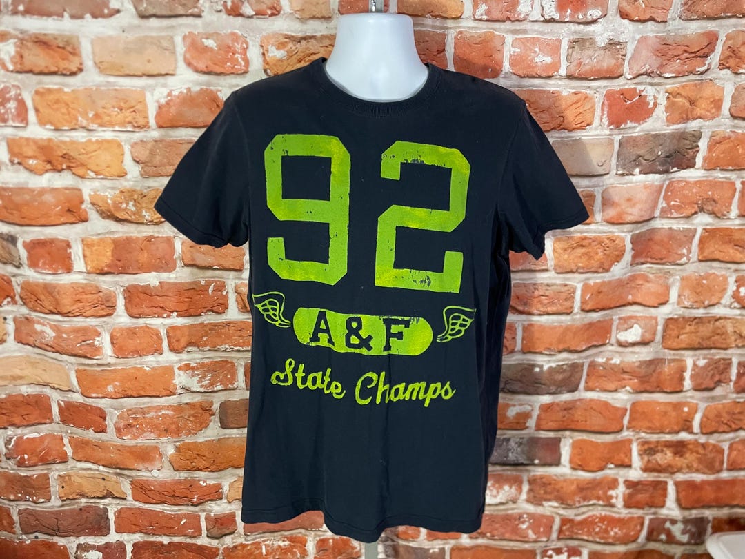 Vintage Y2k Abercrombie and Fitch 92 State Champs Muscle Fit Shirt