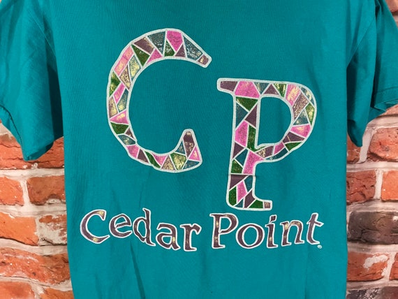 Vintage 90s Cedar Point Shirt - Sz L - Emo Grunge Roller