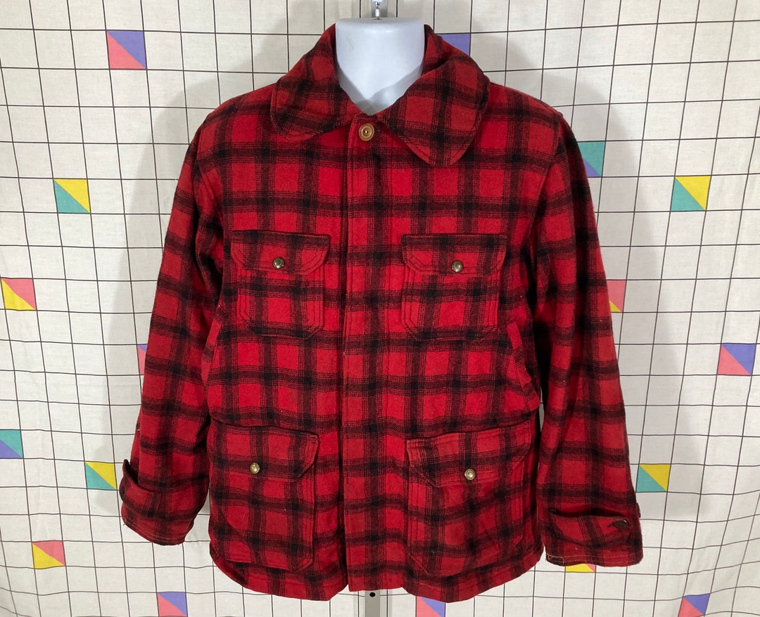 Vintage 50s 60s Woolrich Wool Buffalo Plaid Field Hunting