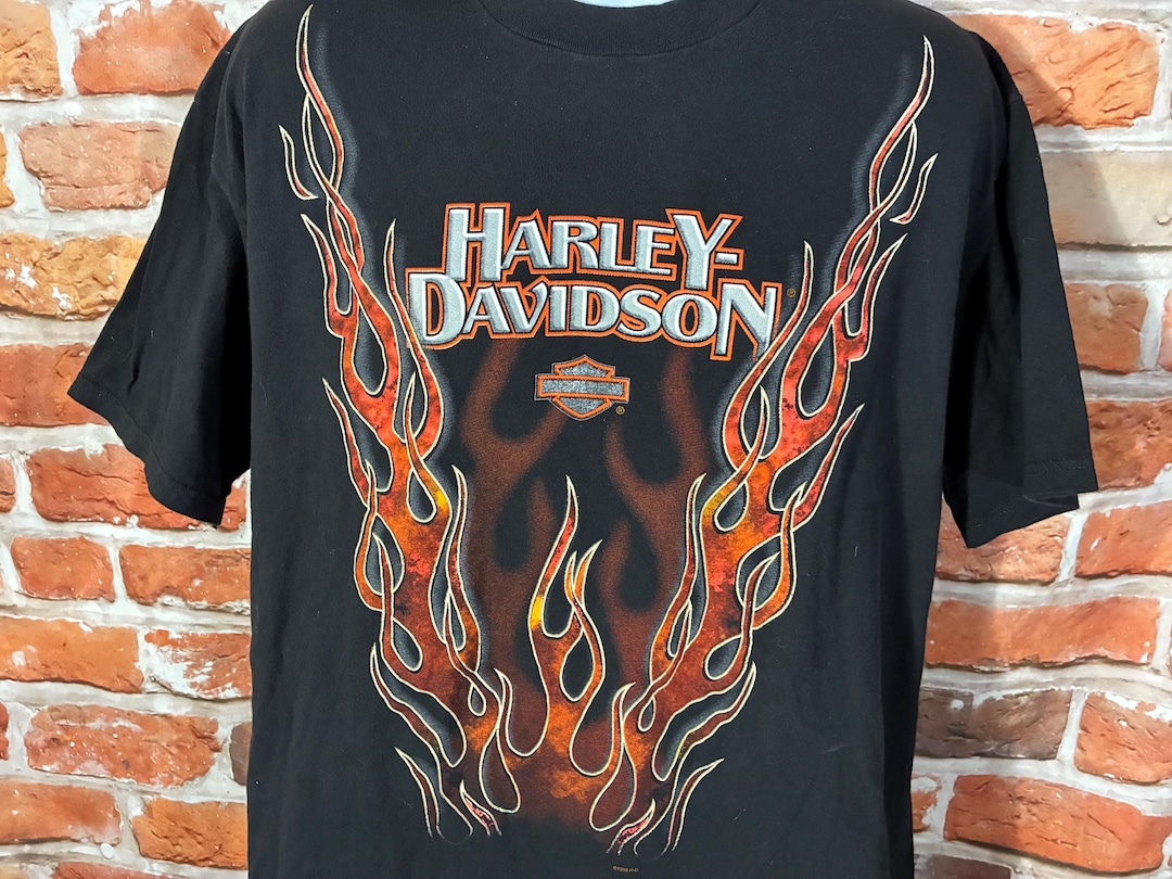 Vintage Harley Davidson V Flame Shirt Sz XL Wisconsin 1999 - Etsy