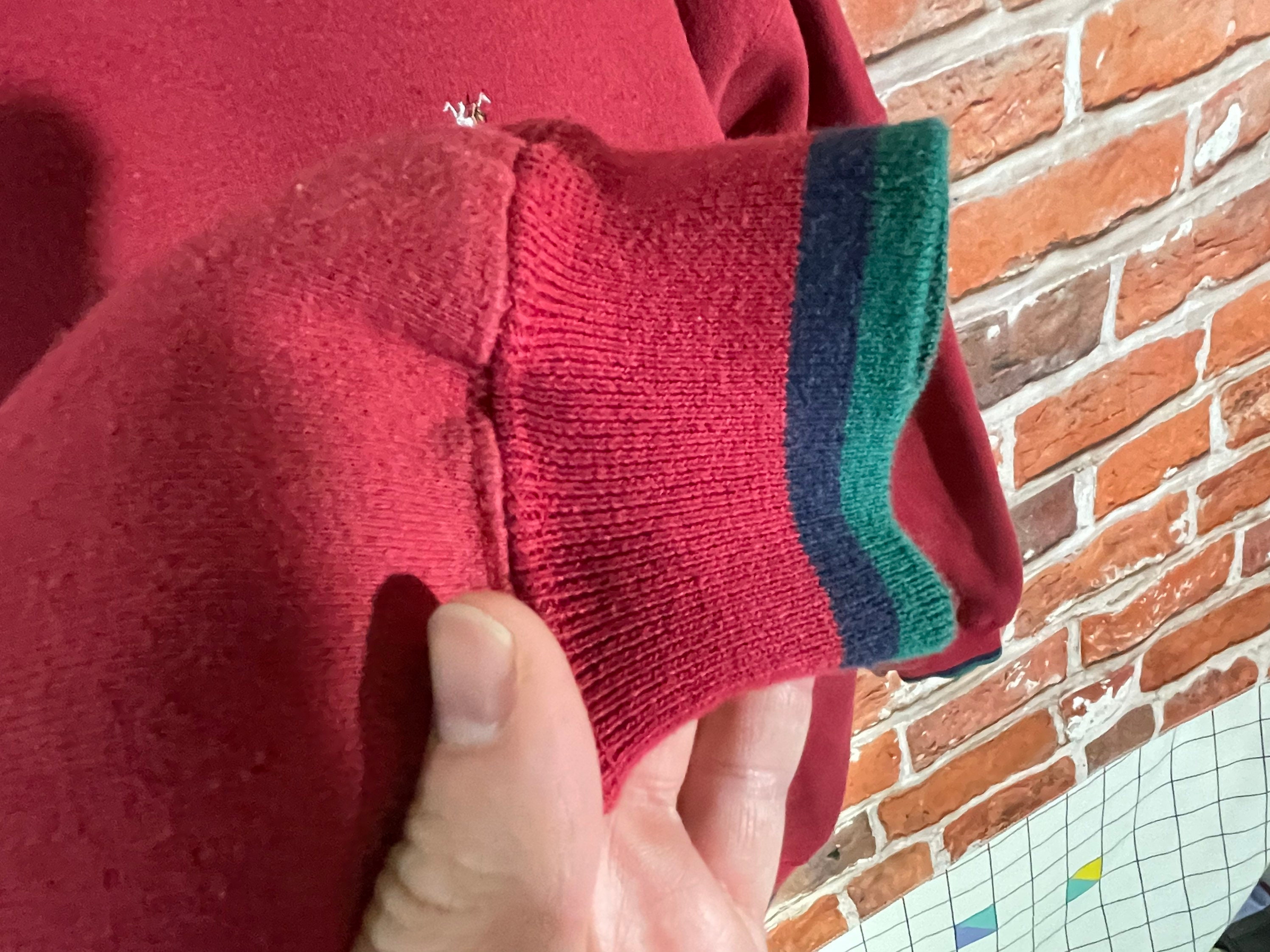 Vintage 90s Ivanhoe Sweatshirt W Layered Collar and Striped