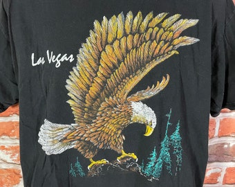 vintage 90s Las Vegas bald eagle shirt - sz XL - grunge wildlife tee