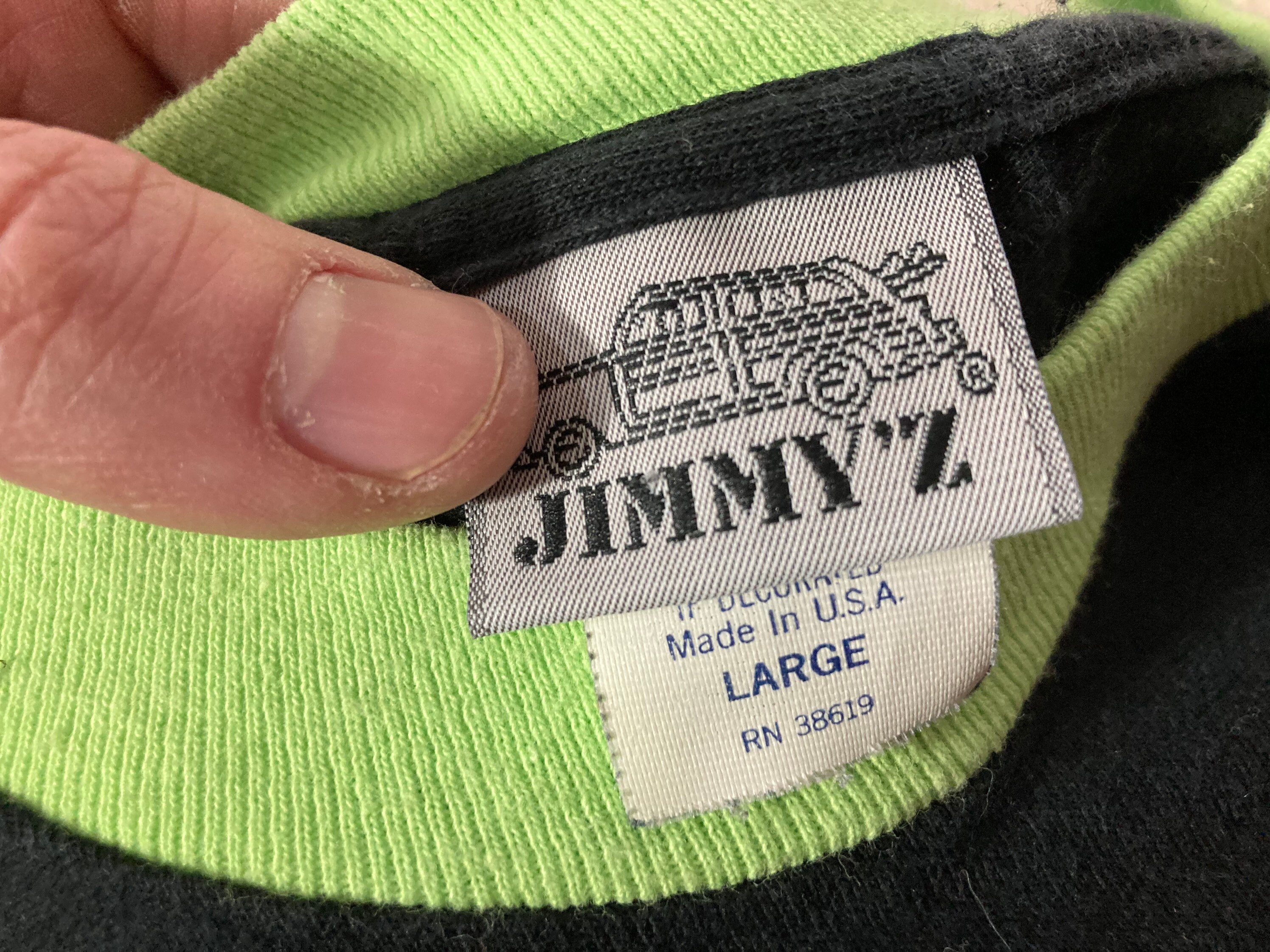 Vintage 80s Jimmyz Textured Neon Print Single Stitch Noen Vintage 80s Jimmyz Textured Neon Print Single Stitch Noen