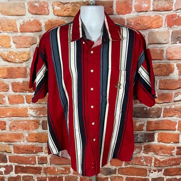 Vintage 90s Chaps Ralph Lauren Stripe Button Up Shirt - Medium main image 0