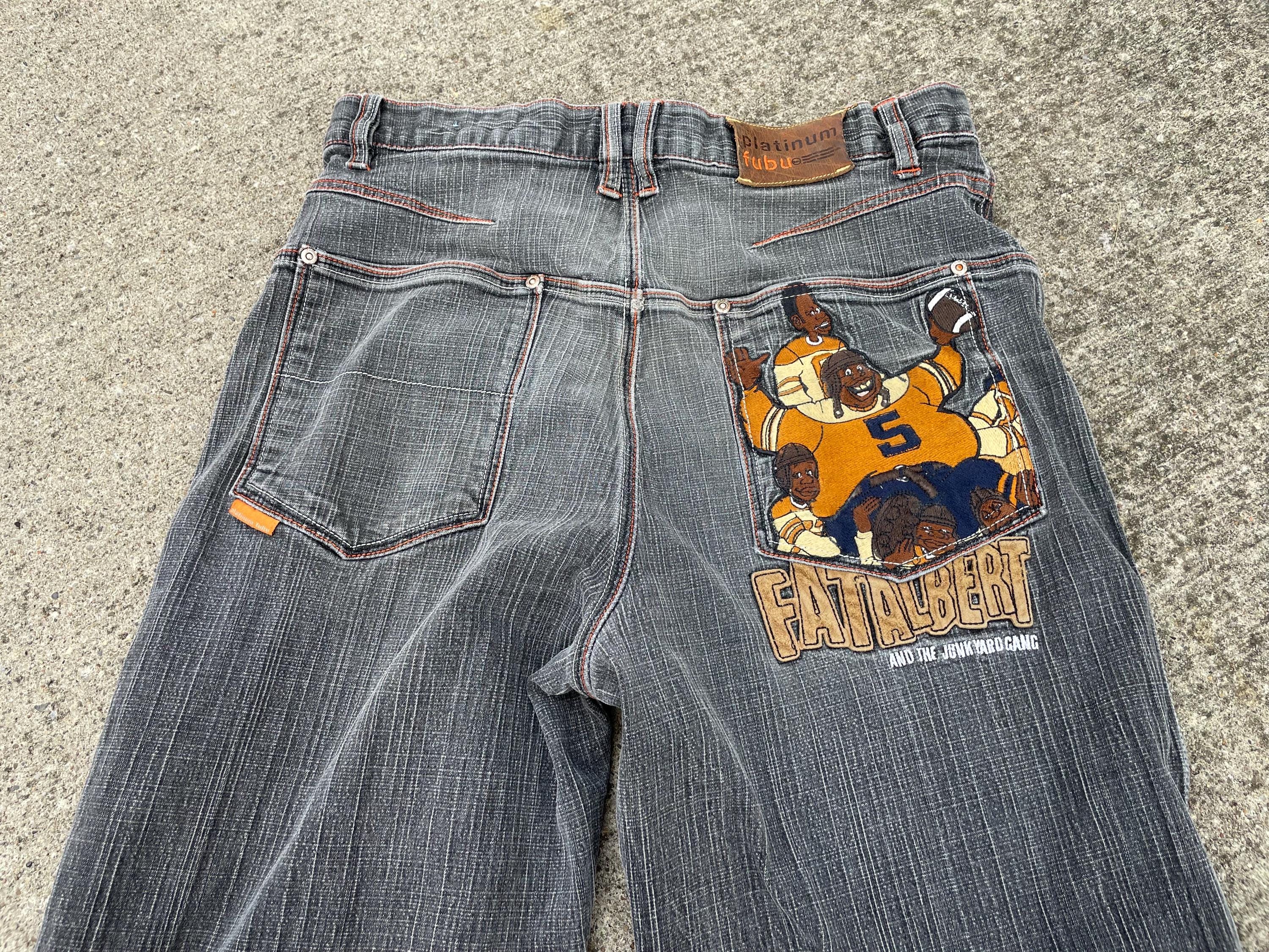 Vintage Fubu Platinum Fat Albert Jeans - Sz 34 X 32 - Y2k Vintage Fubu Platinum Fat Albert Jeans - Sz 34 X 32 - Y2k