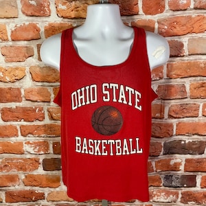 vintage 80s Champion Ohio State Basketball tank top - sz fits L/M - emo indie grunge osu buckeyes