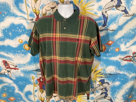 Vintage 90s Polo Ralph Lauren Flannel Striped Lumberjack Polo