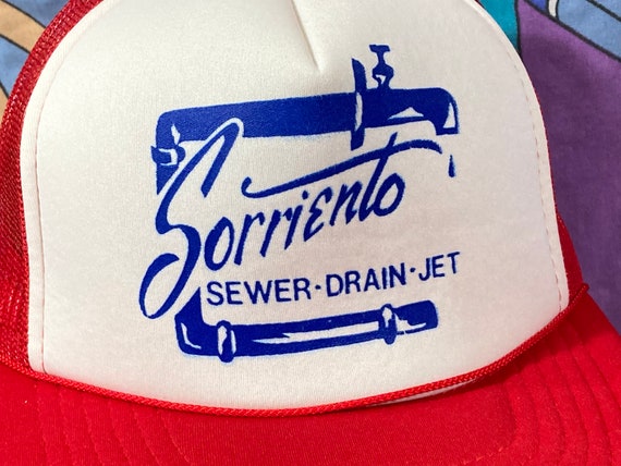 vintage 80s Sorriento Sewer Drain Jet mesh trucke… - image 2
