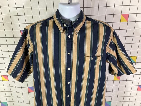 Vintage 90s Vertical Striped Button up 