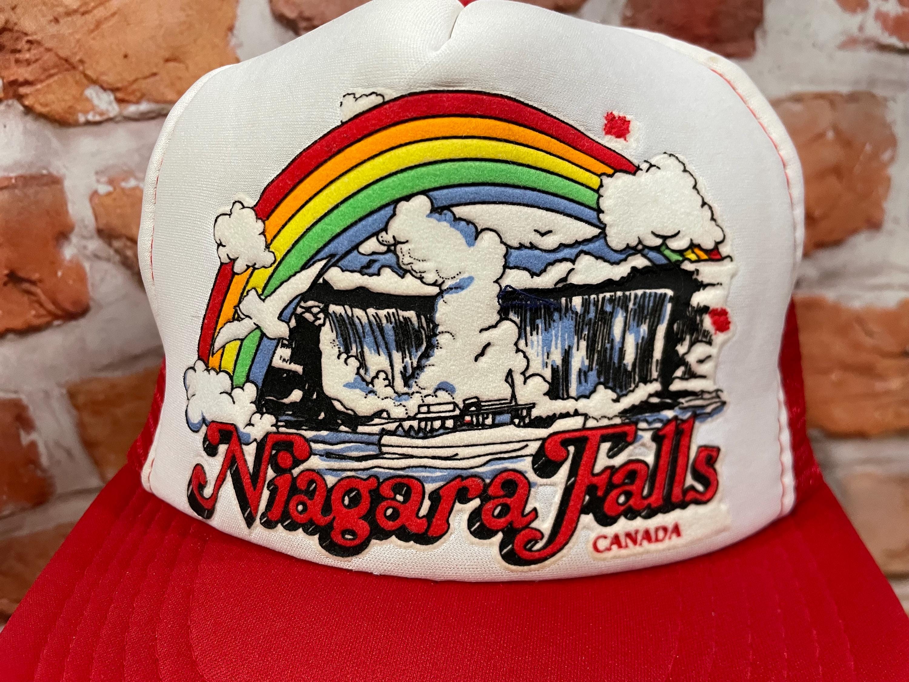Vintage Niagara Falls Trucker Mesh Snapback Hat Rainbow - Etsy