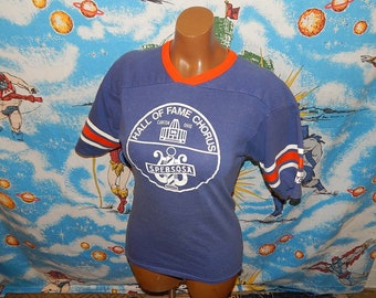 1970s Pro Football Hall Of Fame Chior Jersey Shirt - sz L - vintage nfl rare ringer