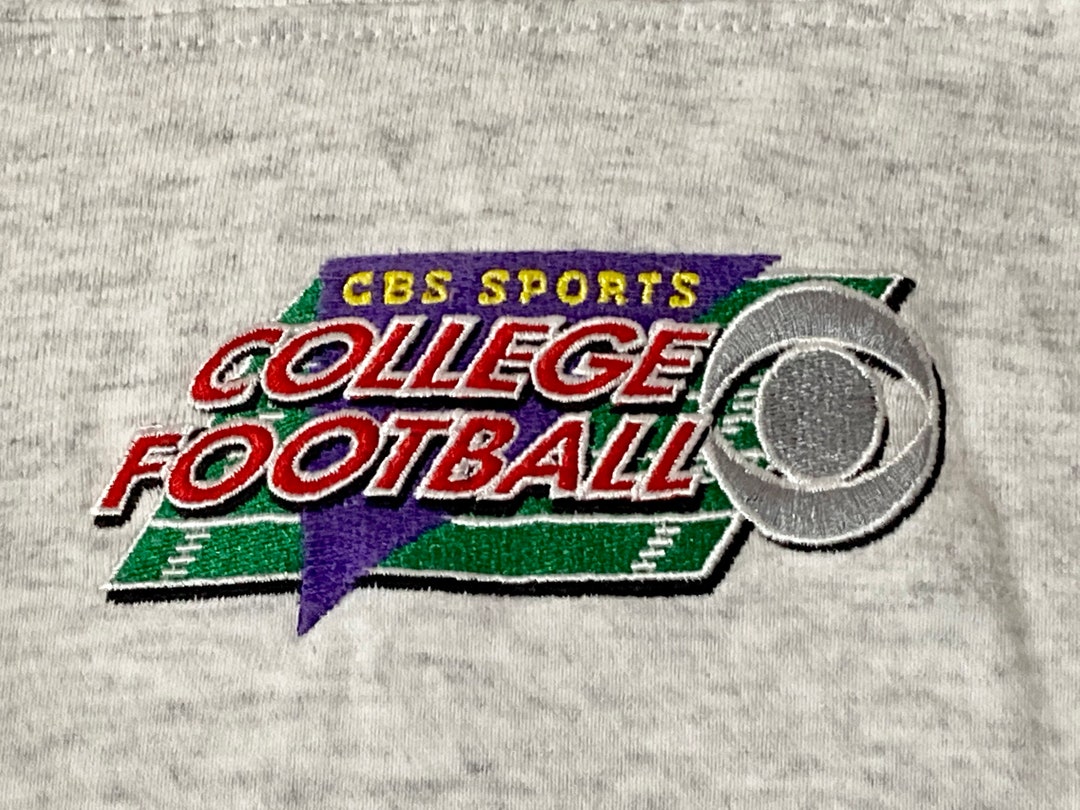 Vintage 90s CBS Sports College Football Jersey Shirt Sz L Emo Indie ...