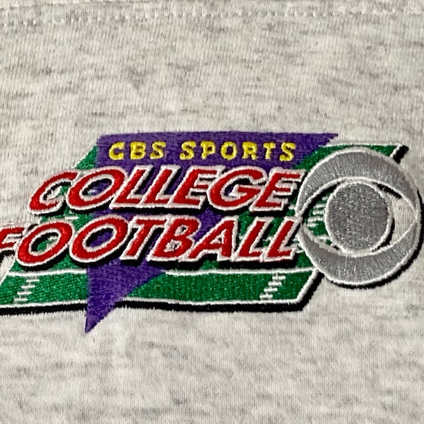 vintage 90s CBS Sports College Football jersey shirt - sz L - emo indie grunge promo tee