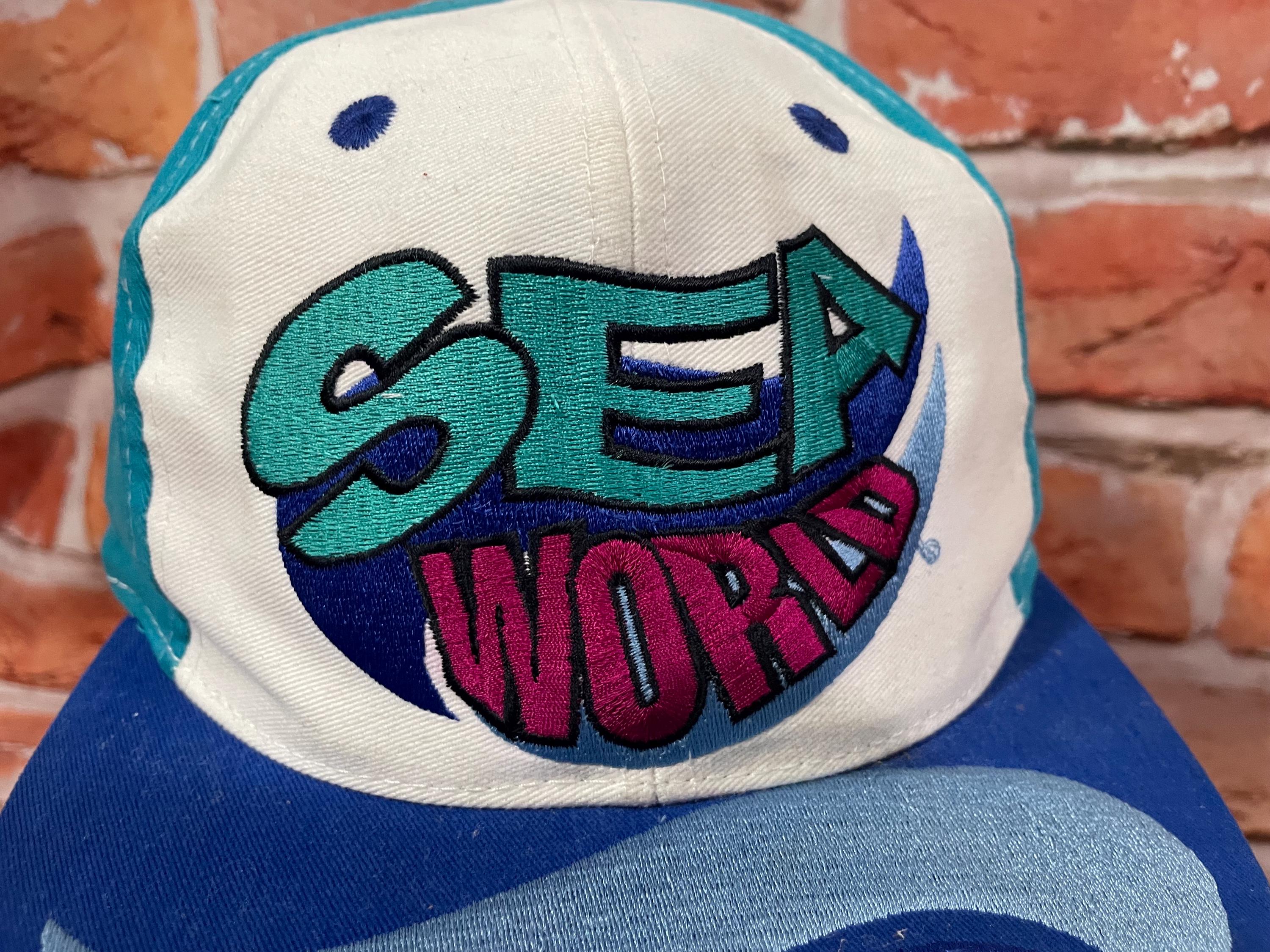 Vintage 90s Sea World Snapback Hat Swirl Tri Panel - Etsy