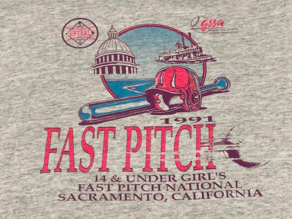 vintage 1991 Girls Fast Pitch Baseball Sacramento… - image 1