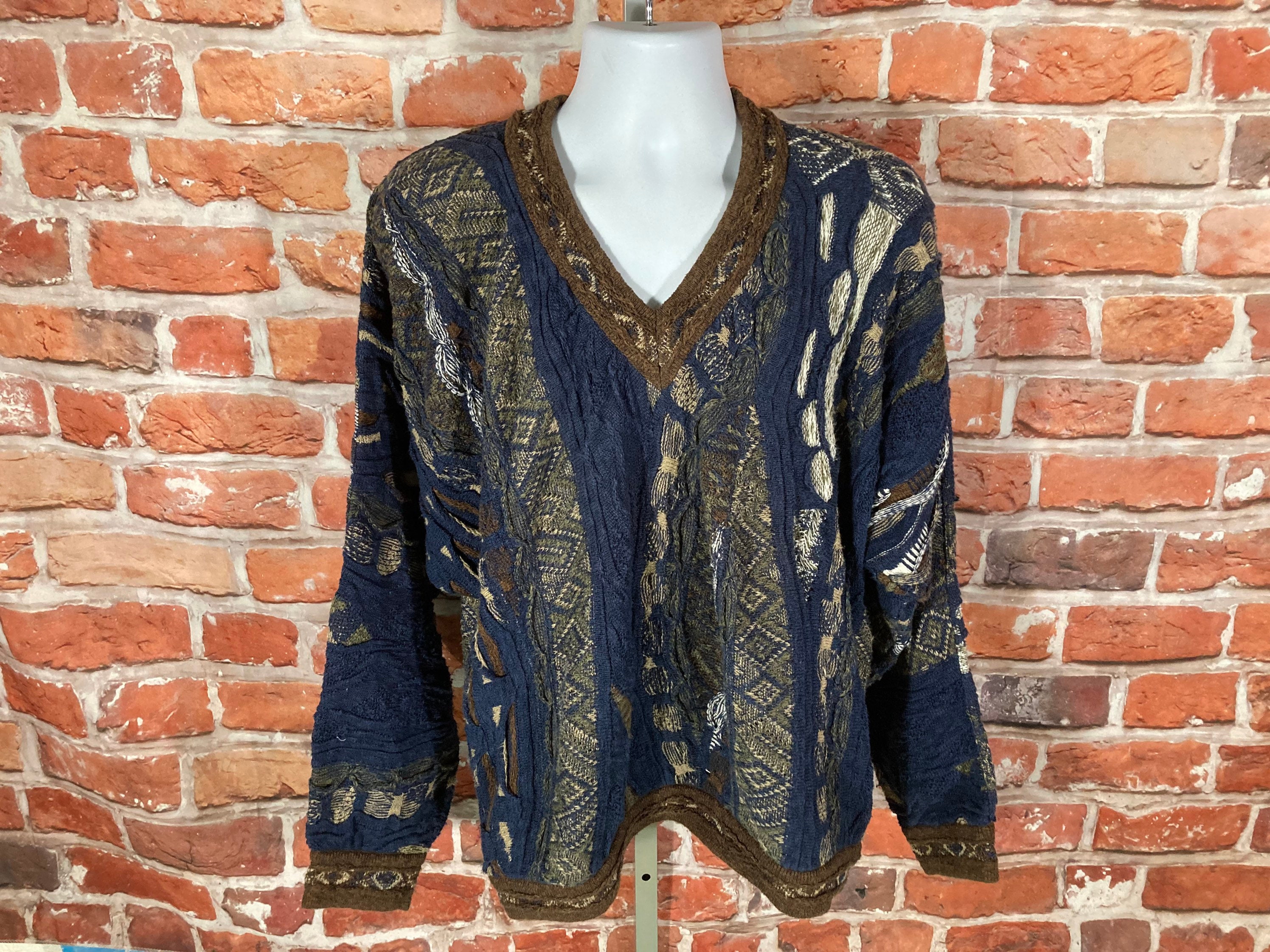 vintage Design sweater italia製 Vintage Colore Italia Designer Wool Sweater Collezione Perte