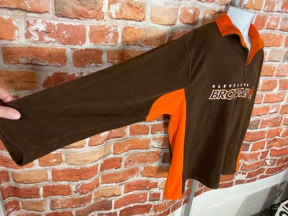 vintage Cleveland Browns fleece 1/4 zip pullover … - image 4