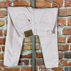 vintage 80s 90s - Girls/Youth sz 8 - Pink Levis Jeans - cute emo indie orange tab