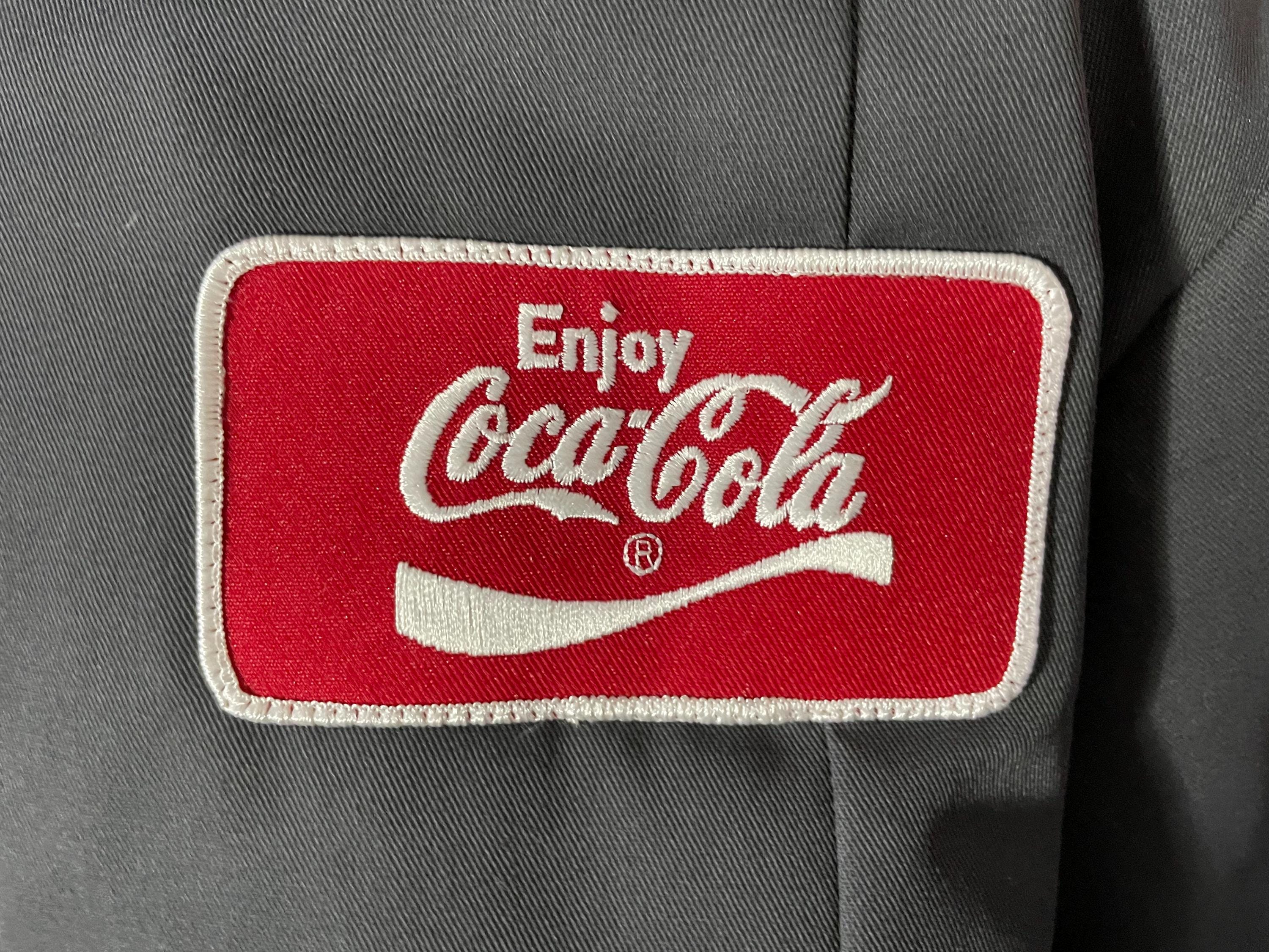 coca-cola 80s ウール ワークジャケット 非売品 Vintage Coca Cola Work Jacket - Sz L Tall - Diamond Quilt