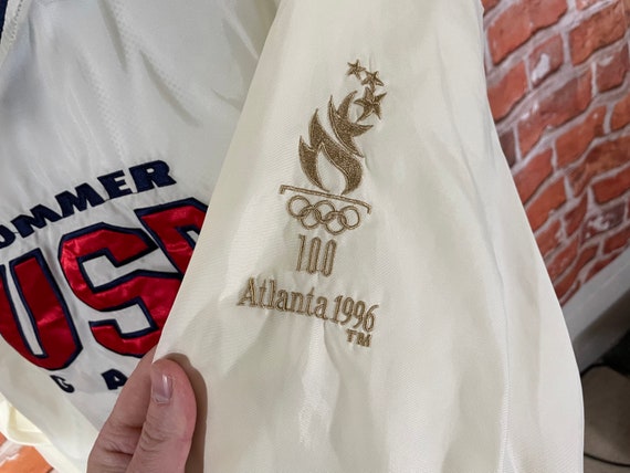 vintage 1996 Starter USA Atlanta Olympics pullove… - image 6