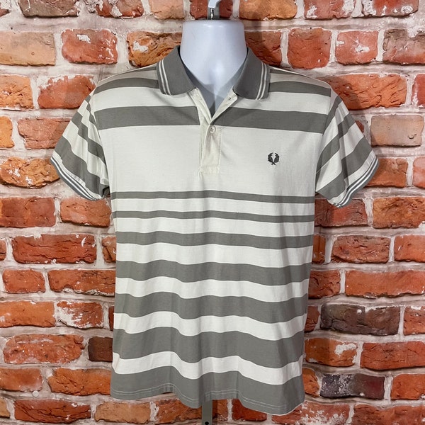 vintage Fred Perry striped polo shirt - sz M