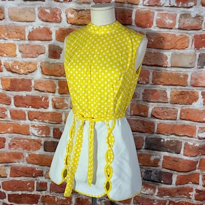 Womens Yellow Polka Dot Dress - Etsy